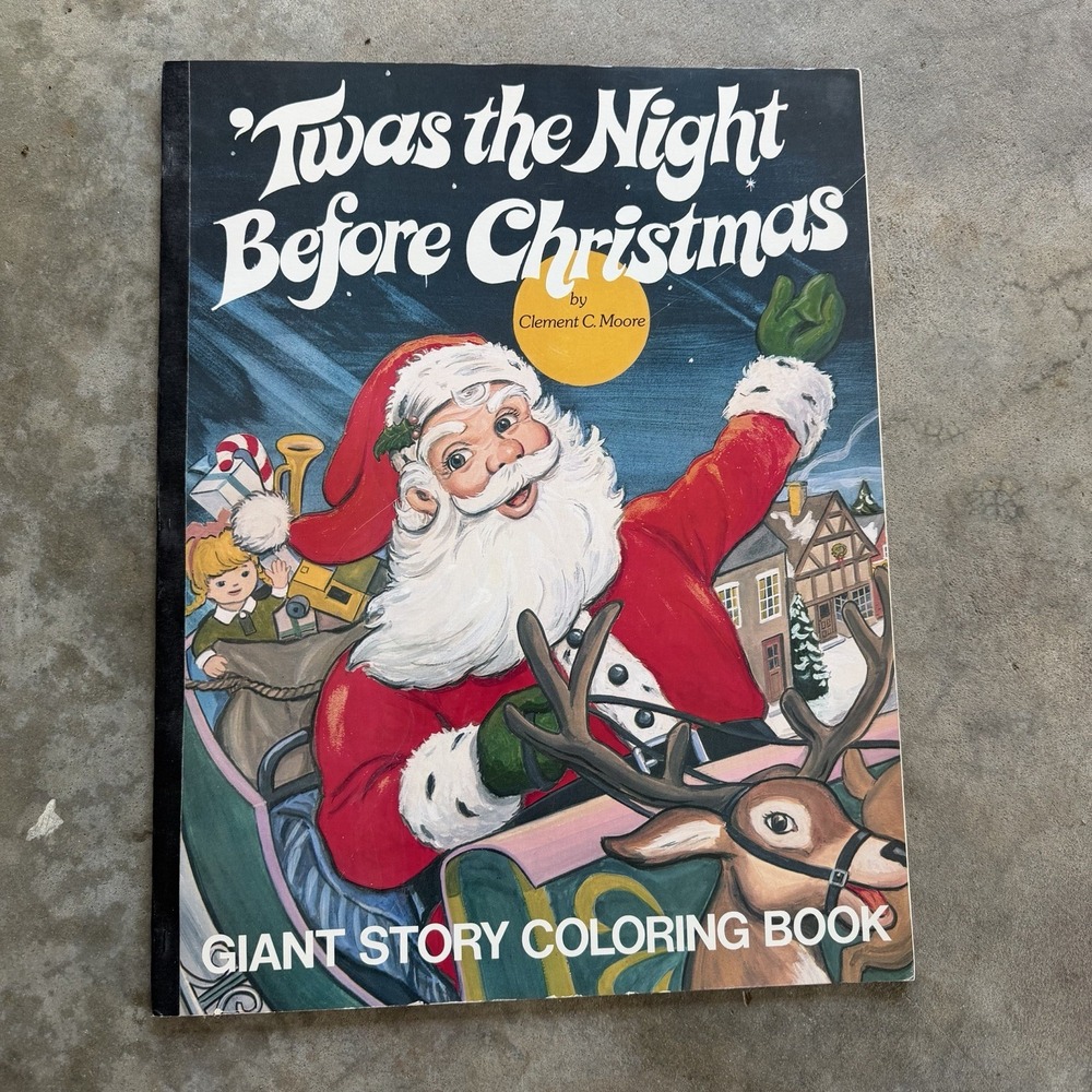 Giant Vintage Coloring Book  'Twas the Night Before Christmas Clement C. Moore